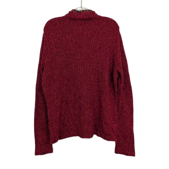 Woolrich 1/4 Zip Sweater Womens Size Medium Ruby Red Long Sleeve Pullover - Picture 6 of 9